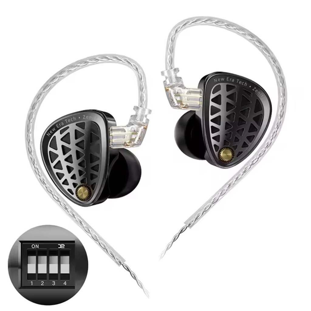 KZ Zenith – IEM dinámico de 1 vía “Driver X” (4 micro-switches), 2-pin 0,75 mm, jack 3,5 mm