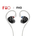 FiiO FH3 — IEM híbrido 1DD (10 mm berilio-plated) + 2× Knowles BA, MMCX y jack 3,5 mm.