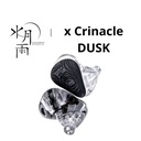 MOONDROP x Crinacle DUSK — IEM trihíbrido 2 Dynamic + 2 Balanced Armature + 2 Planar (crossover 3 vías) · H.O.D.D.D.U.S. (módulo dual dinámico opuesto) · cavidad resina médica 3D · 0,78 mm 2-pin · dos cables: 3,5 mm analógico y USB-C con DSP (MOONDROP Link).